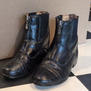 Justin Black Paddock Boots Zipper